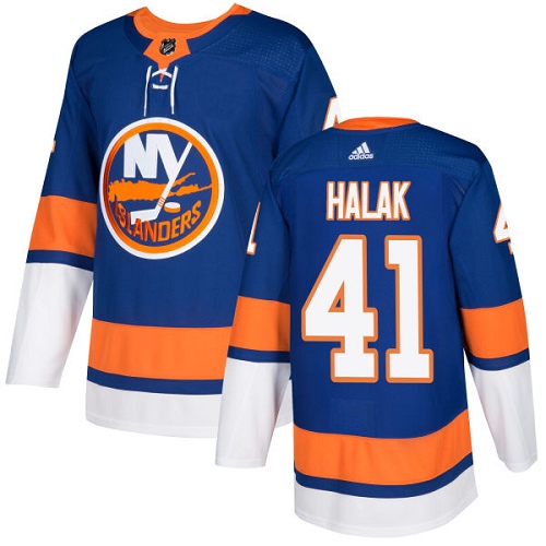 Adidas Men NEW York Islanders 41 Jaroslav Halak Royal Blue Home Authentic Stitched NHL Jersey